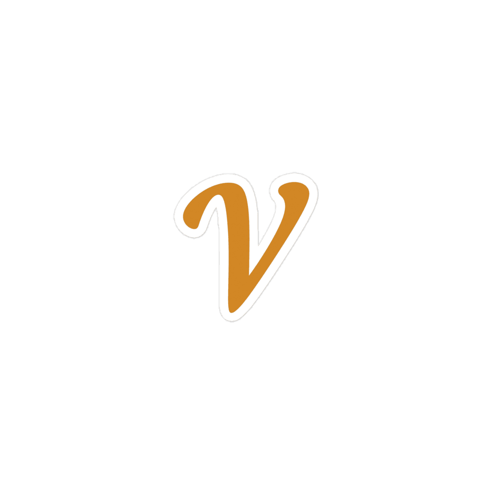 Sticker in White, The V